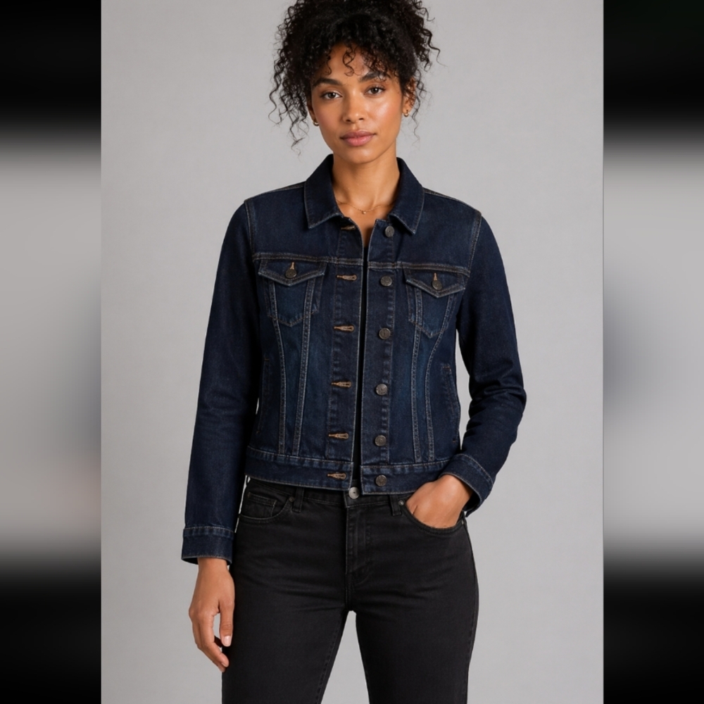 MAVI Blue Jean Jacket Button Up Small Chest Pockets Sample